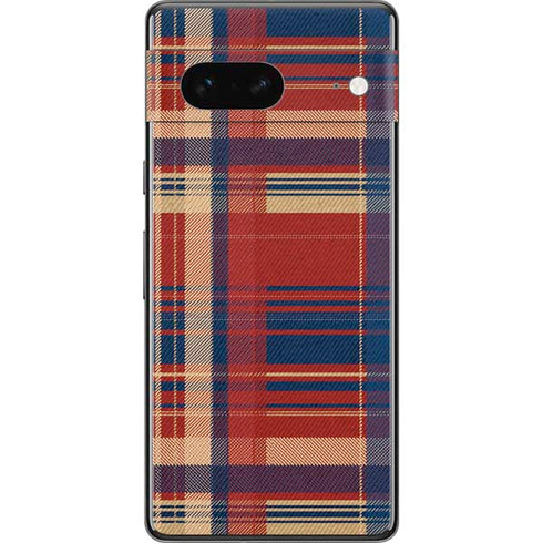 Red and Blue Plaid Pixel Skins